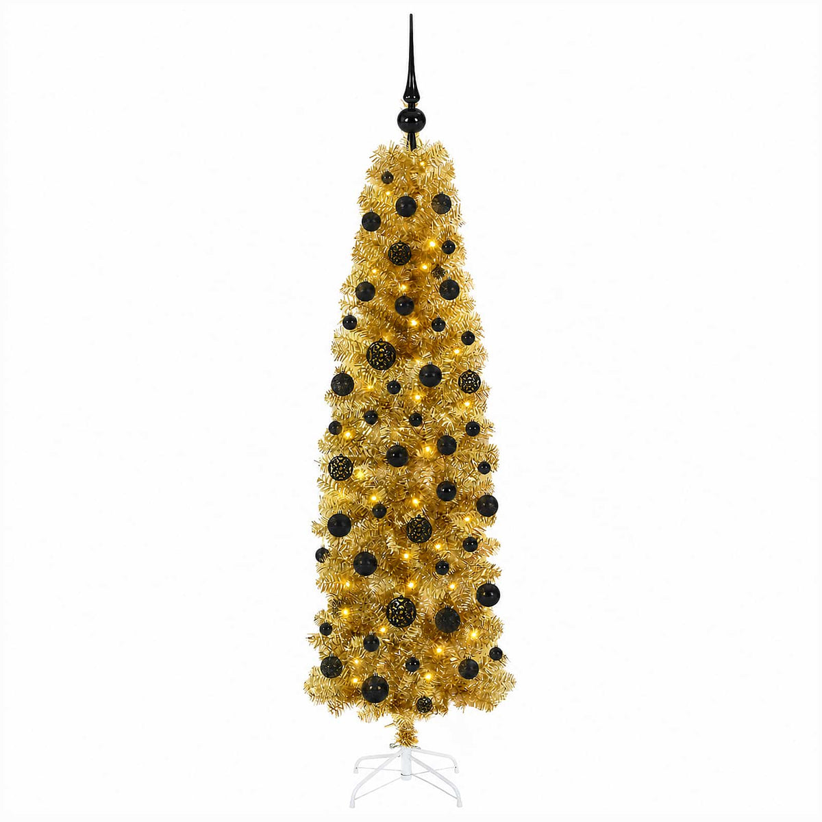 Dirbtinė liekna Kalėdų eglutė su burbulais 180 cm 300 LED