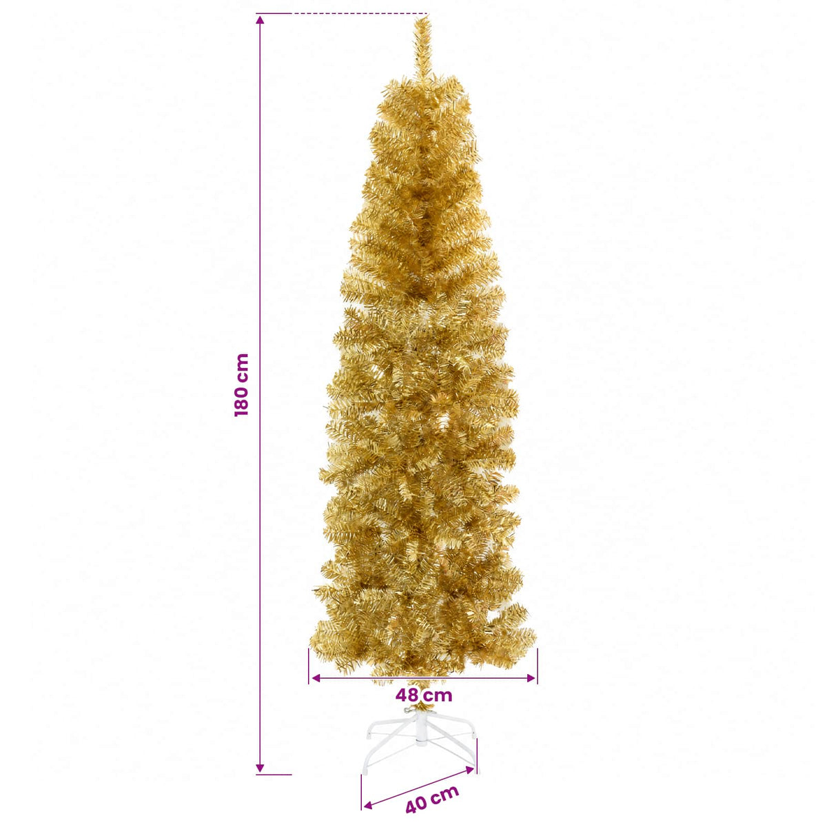 Dirbtinė liekna Kalėdų eglutė su burbulais 180 cm 300 LED