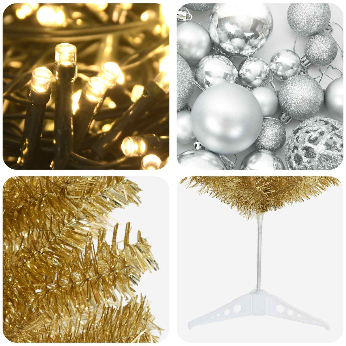 Dirbtinė liekna Kalėdų eglutė su burbulais 150 cm 150 LED