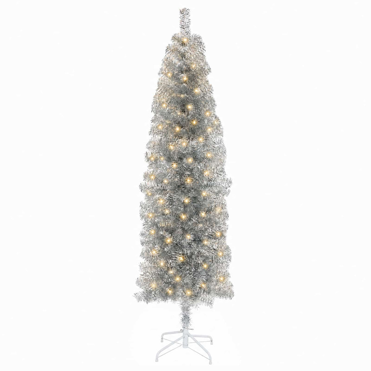 Dirbtinis lieknas Kalėdų medis 180 cm 300 LED Šilta balta