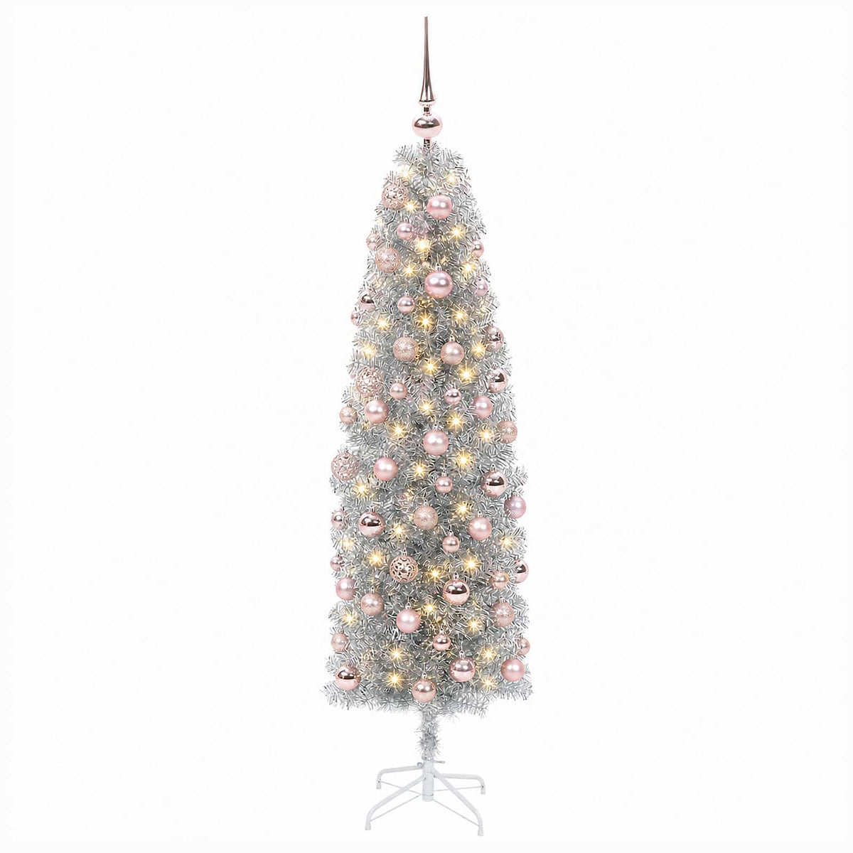 Dirbtinė siaura kalėdinė eglutė su žaisliuku 240 cm 300 LED