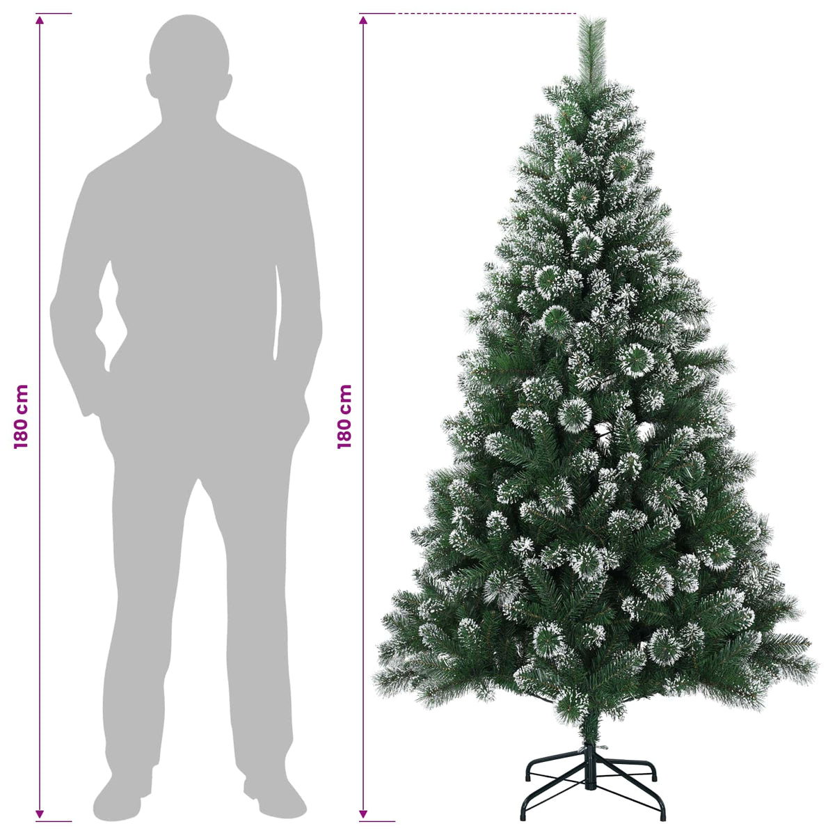Dirbtinė Kalėdų eglutė 180 cm 300 LED Šilta balta