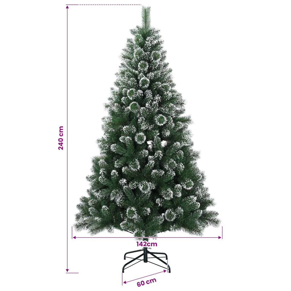 Dirbtinė Kalėdų eglutė 240 cm 300 LED Šilta balta
