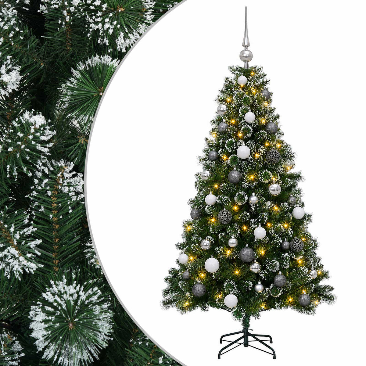 Dirbtinė kalėdinė eglutė su rutuliuku 150 cm 150 LED