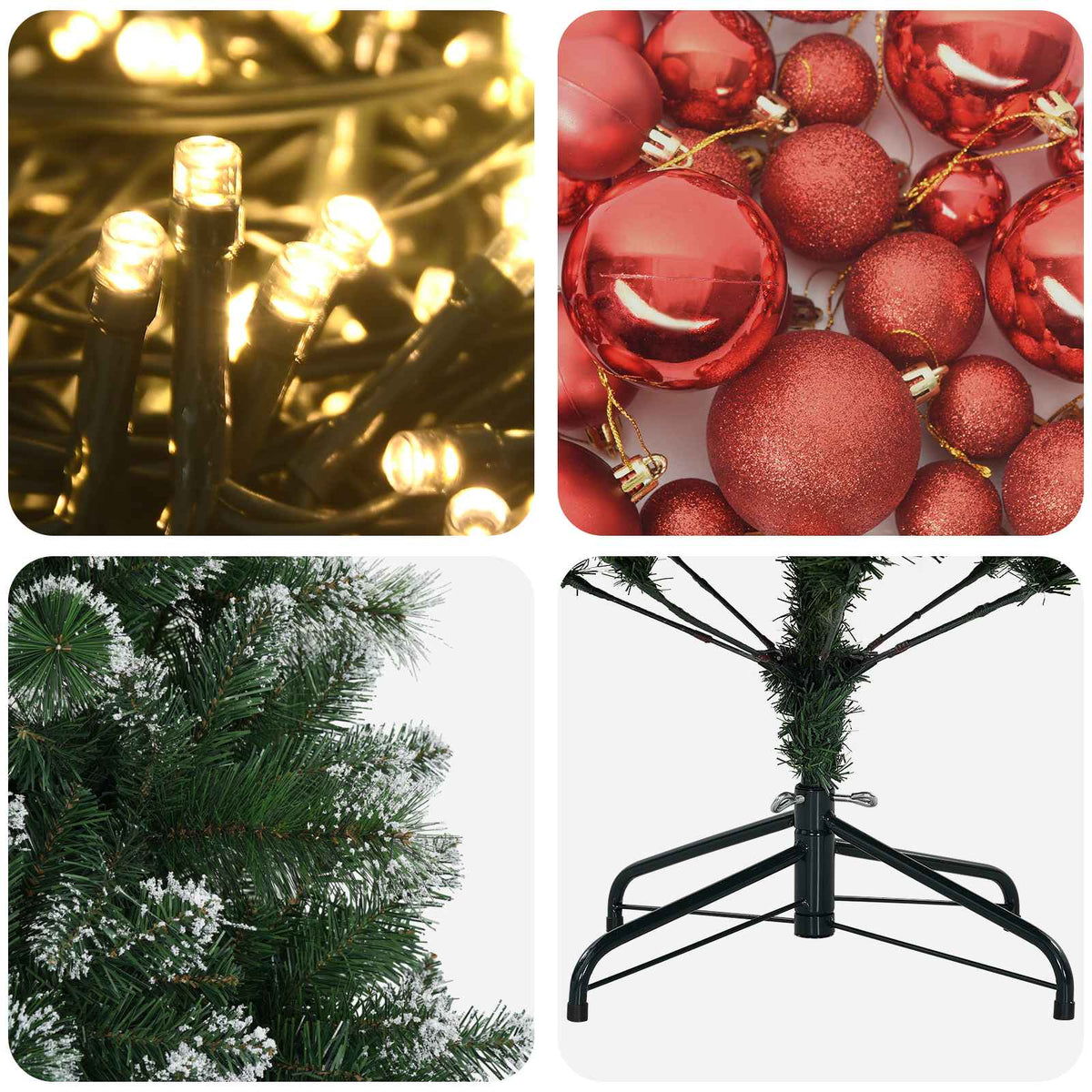 Dirbtinė kalėdinė eglutė su rutuliuku 180 cm 300 LED