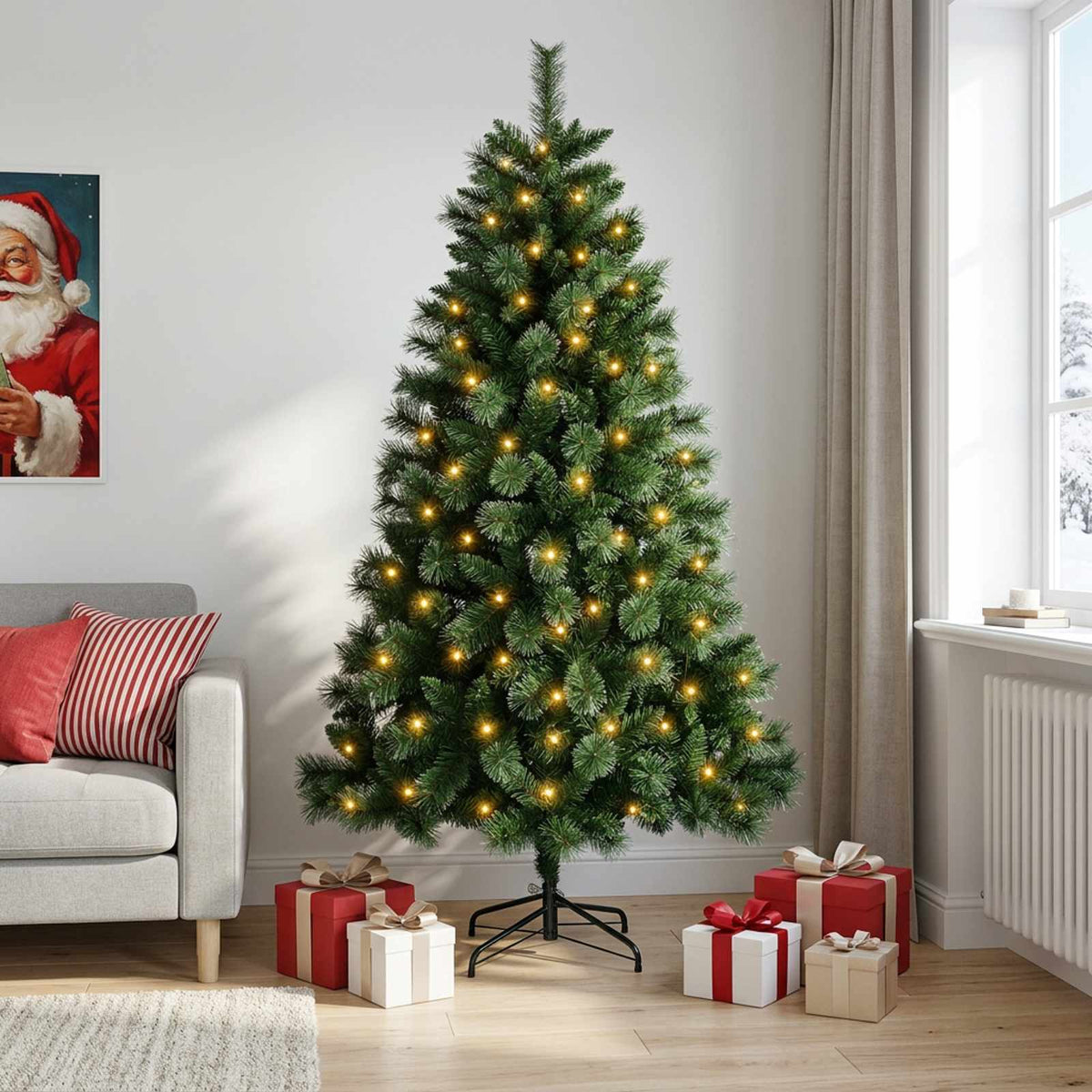 Dirbtinė Kalėdų eglutė 180 cm 300 LED Šilta balta