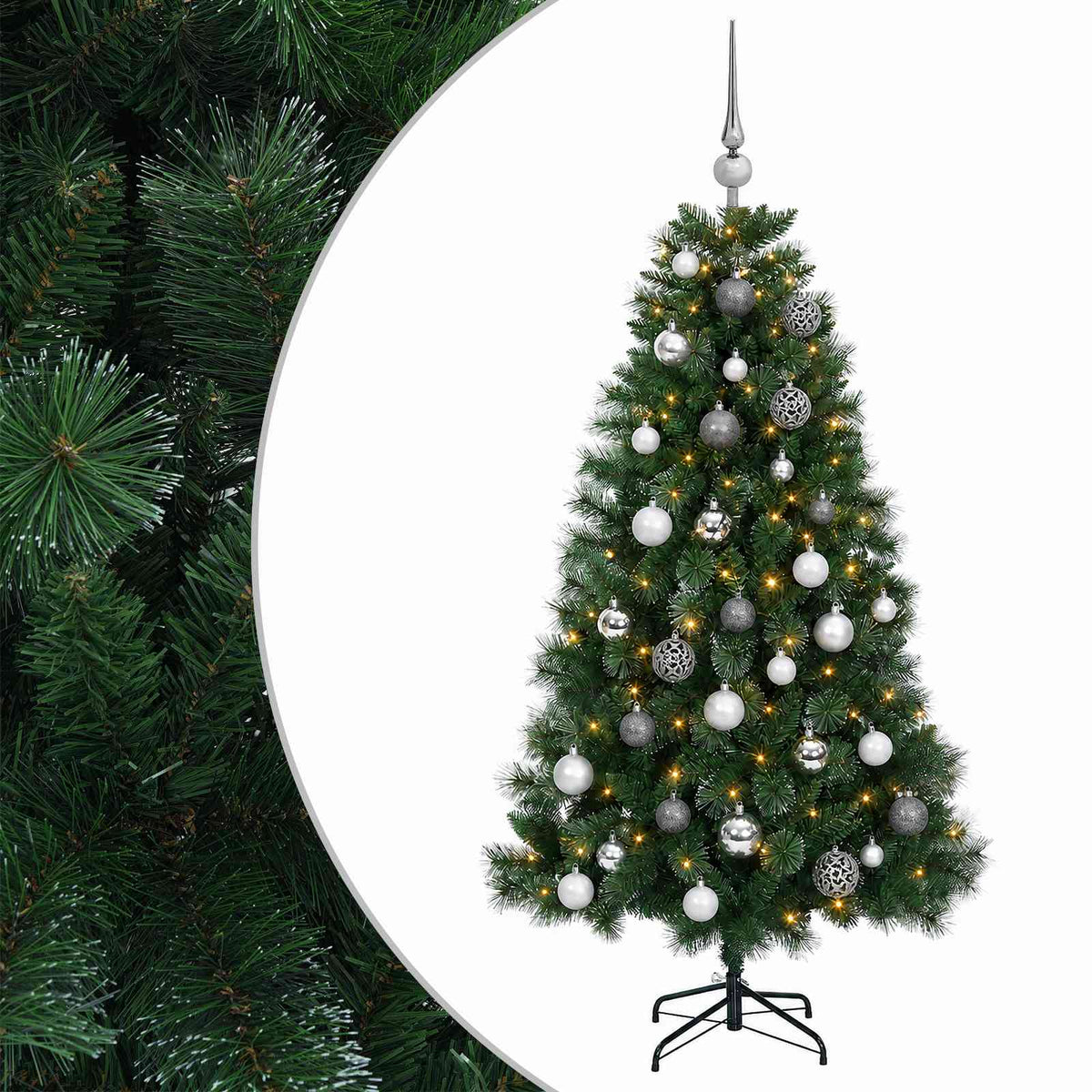 Dirbtinė kalėdinė eglutė su žaisliuku 150 cm 150 LED
