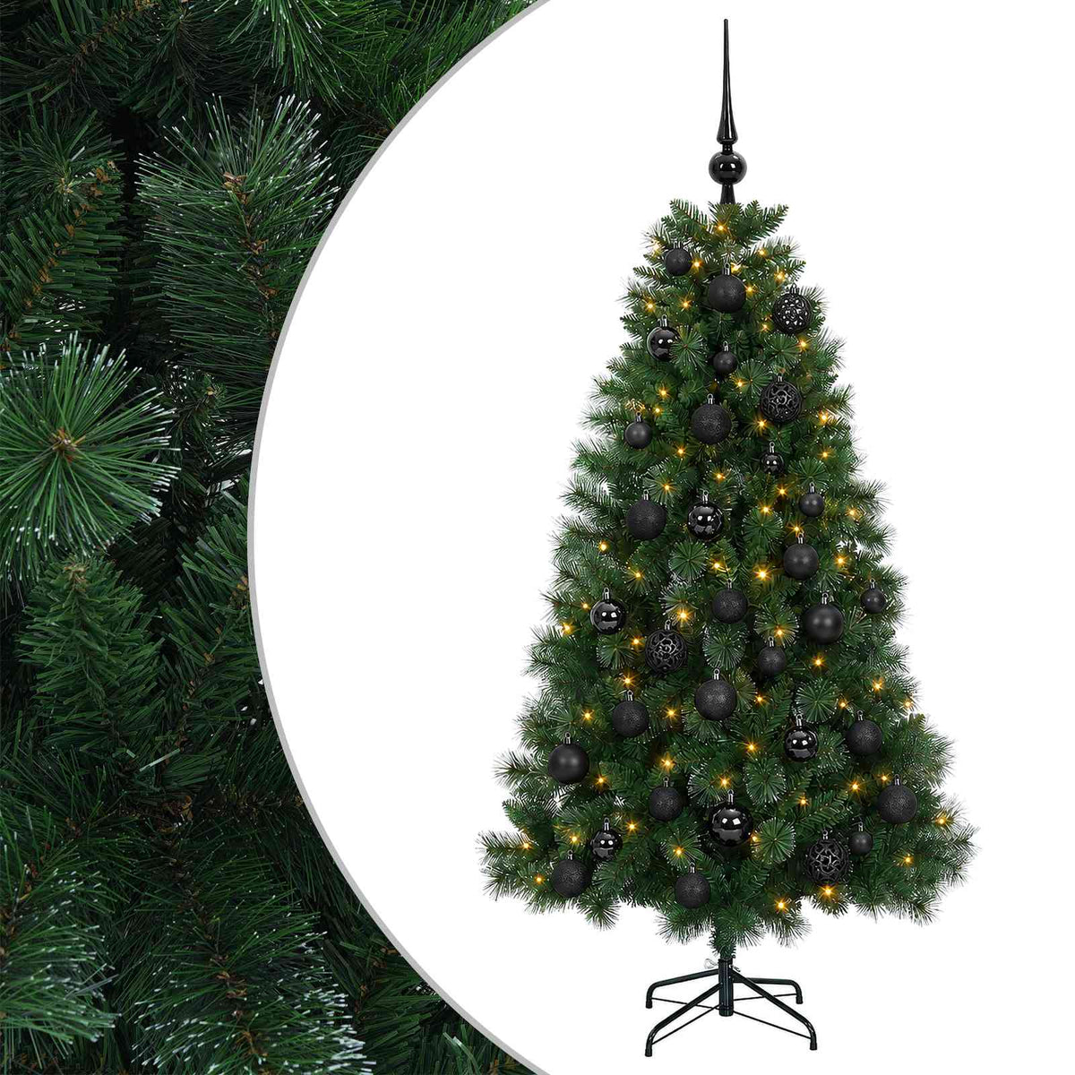 Dirbtinė kalėdinė eglutė su žaisliuku 120 cm 150 LED