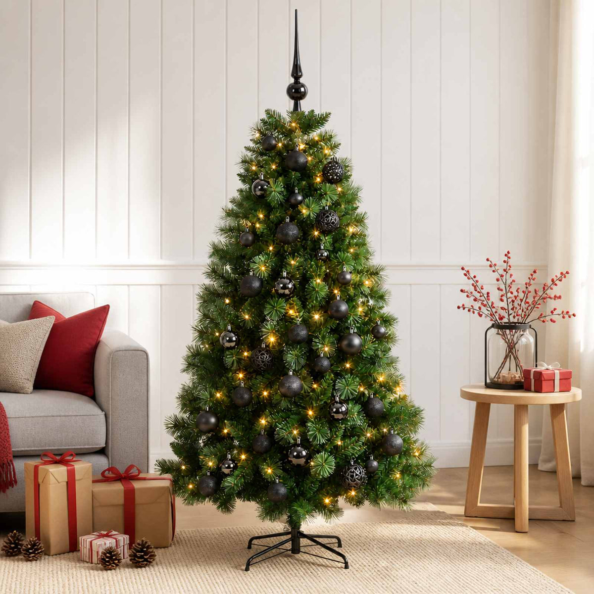 Dirbtinė kalėdinė eglutė su žaisliuku 150 cm 150 LED