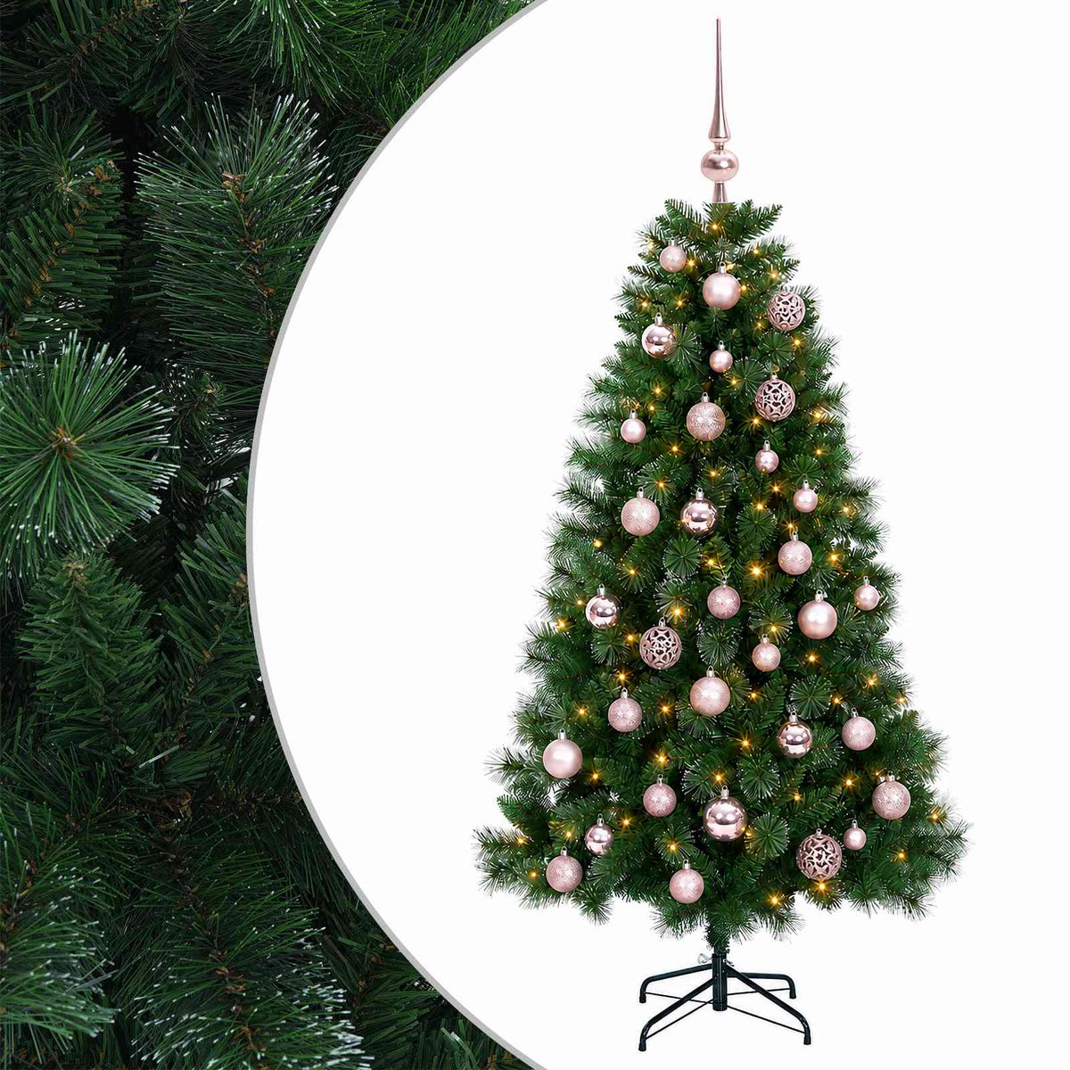Dirbtinė kalėdinė eglutė su žaisliuku 120 cm 150 LED