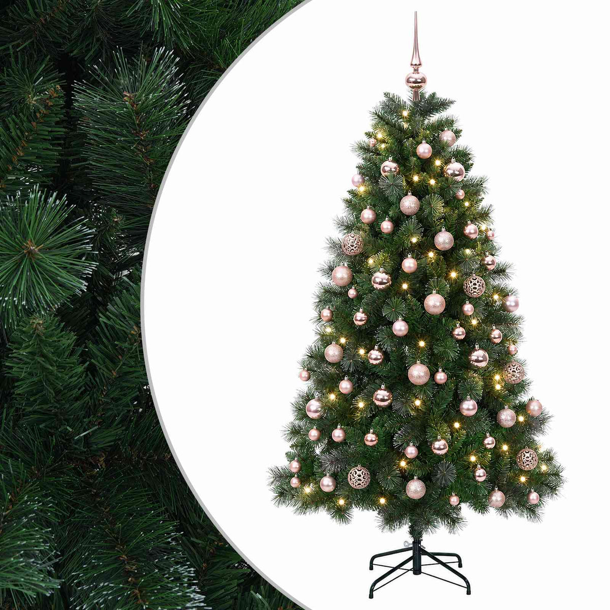 Dirbtinė kalėdinė eglutė su žaisliuku 180 cm 300 LED