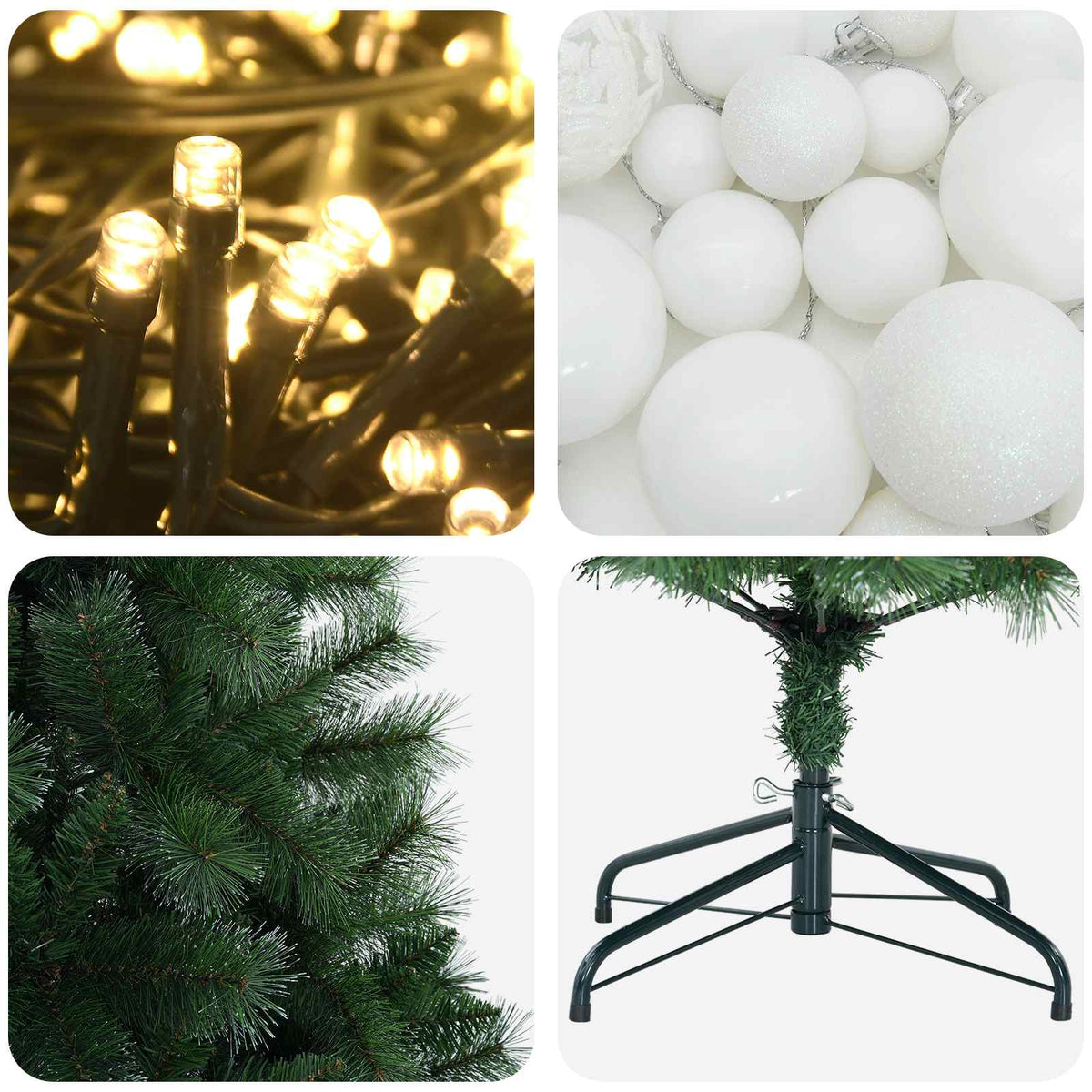 Dirbtinė kalėdinė eglutė su žaisliuku 150 cm 150 LED