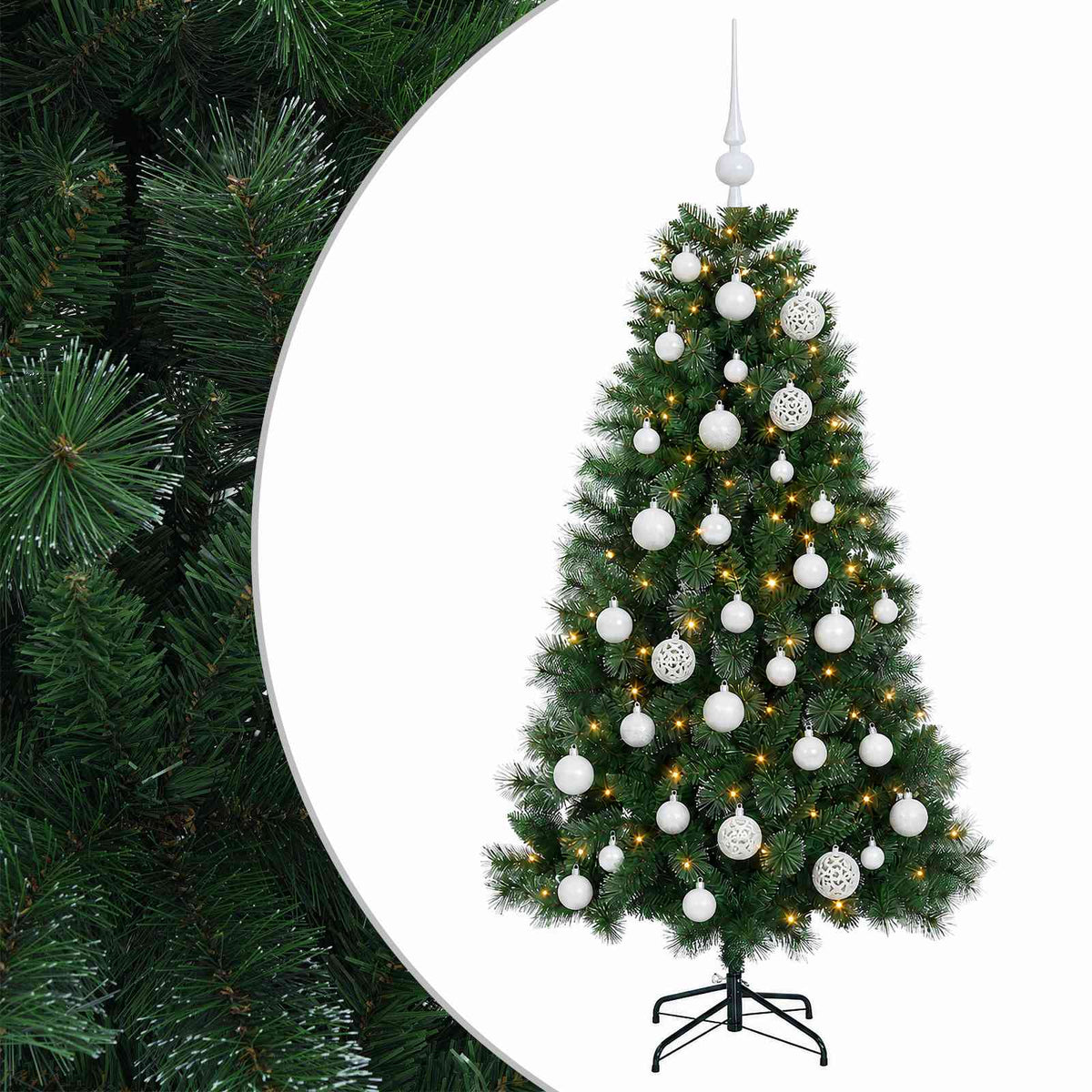 Dirbtinė kalėdinė eglutė su žaisliuku 150 cm 150 LED