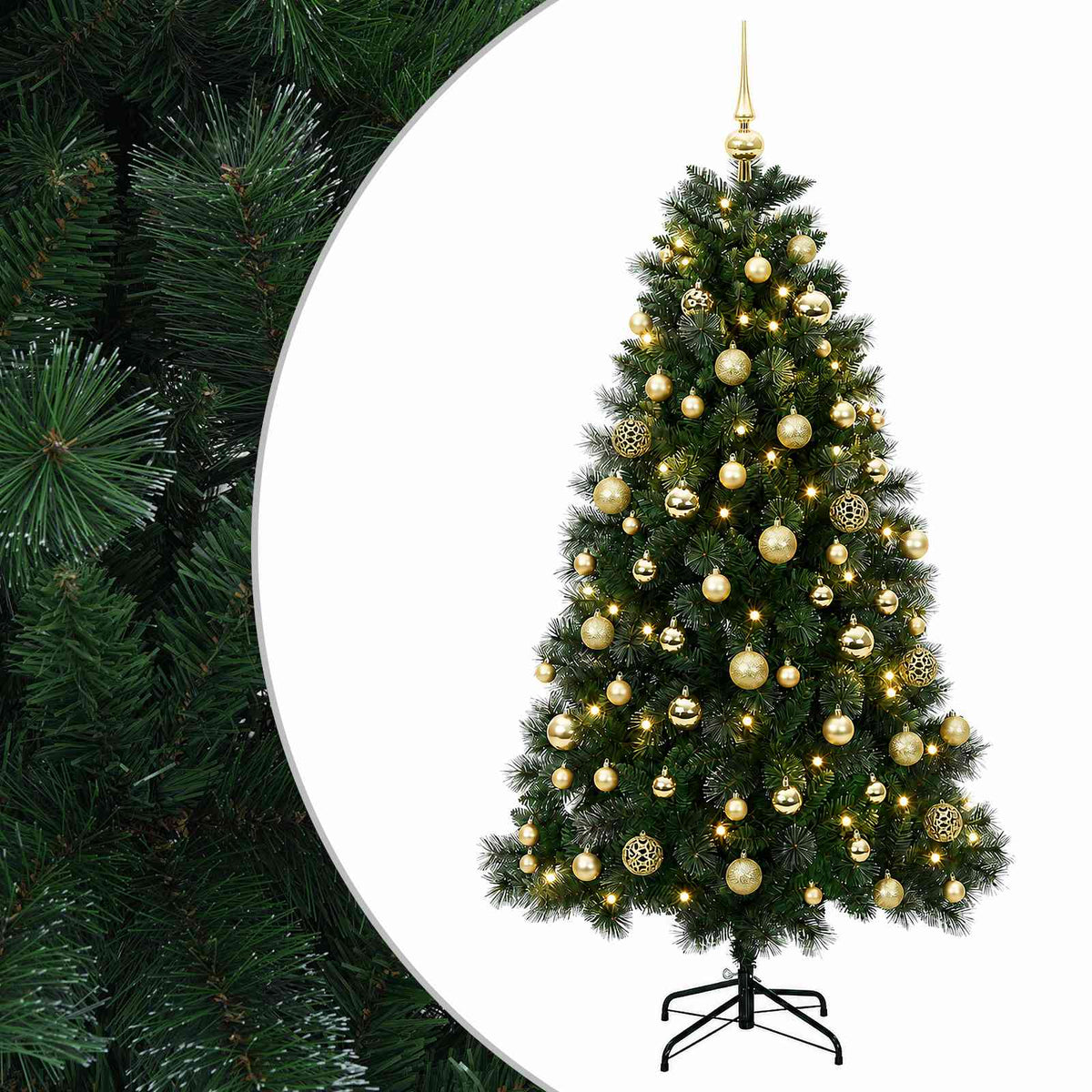 Dirbtinė kalėdinė eglutė su žaisliuku 180 cm 300 LED