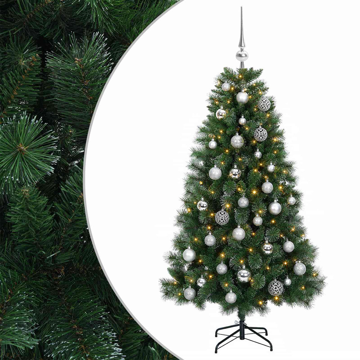 Dirbtinė kalėdinė eglutė su žaisliuku 150 cm 150 LED
