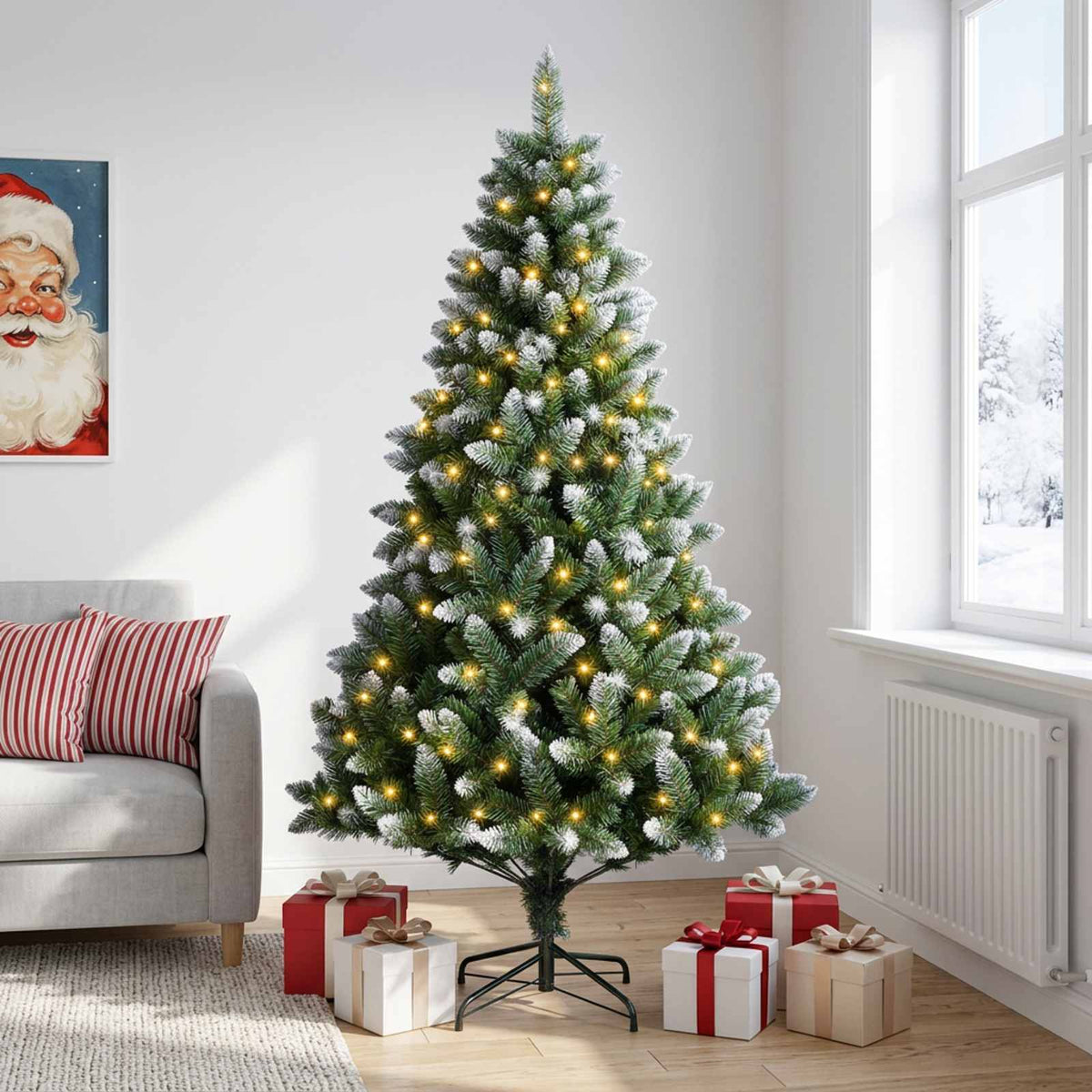 Dirbtinė Kalėdų eglutė 180 cm 300 LED Šilta balta