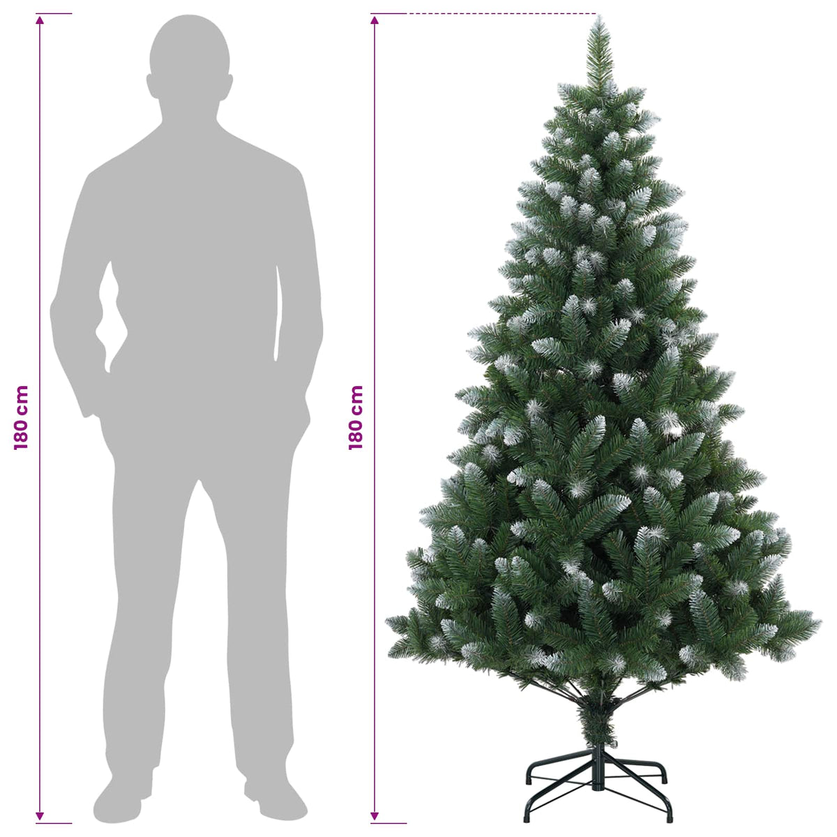Dirbtinė Kalėdų eglutė 180 cm 300 LED Šilta balta