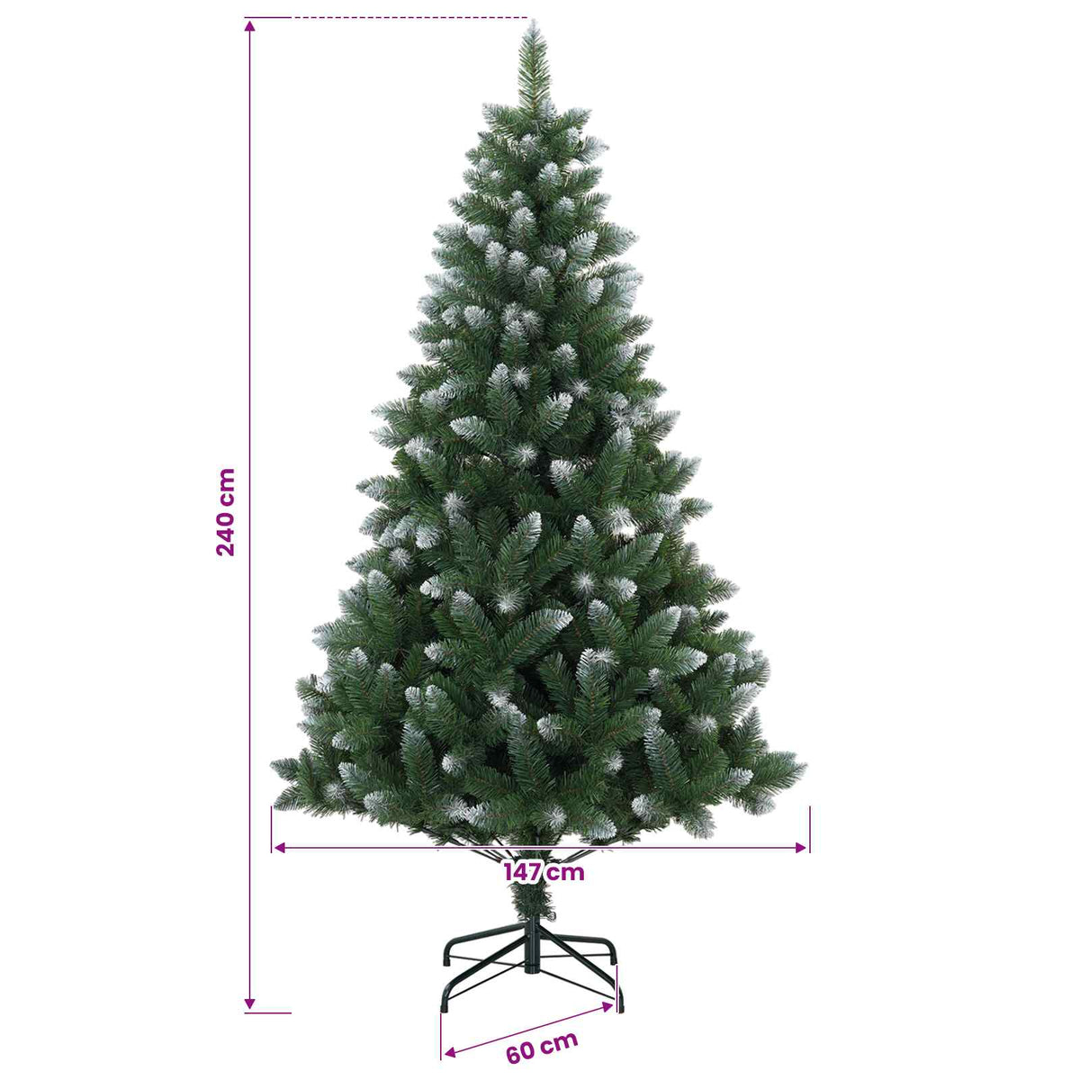 Dirbtinė Kalėdų eglutė 240 cm 300 LED Šilta balta
