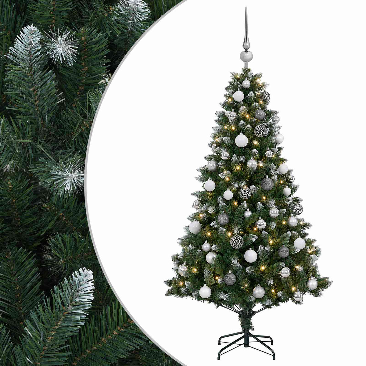 Dirbtinė Kalėdų eglutė su burbulais 150 cm 150 LED Šilta balta