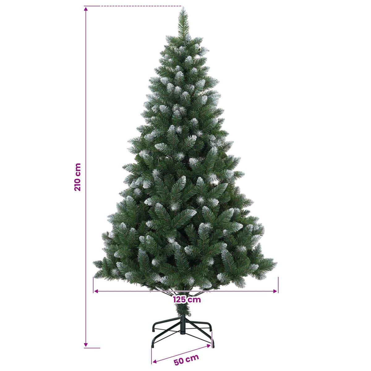 Dirbtinė Kalėdų eglutė su burbulais 210 cm 300 LED Šilta balta