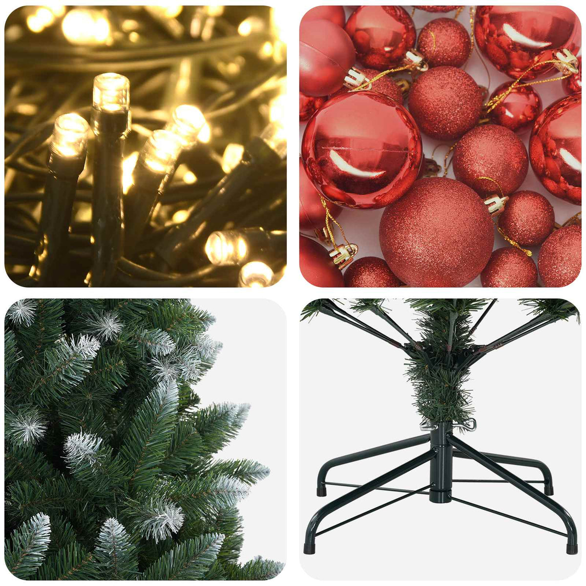 Dirbtinė Kalėdų eglutė su burbulais 240 cm 300 LED Šilta balta