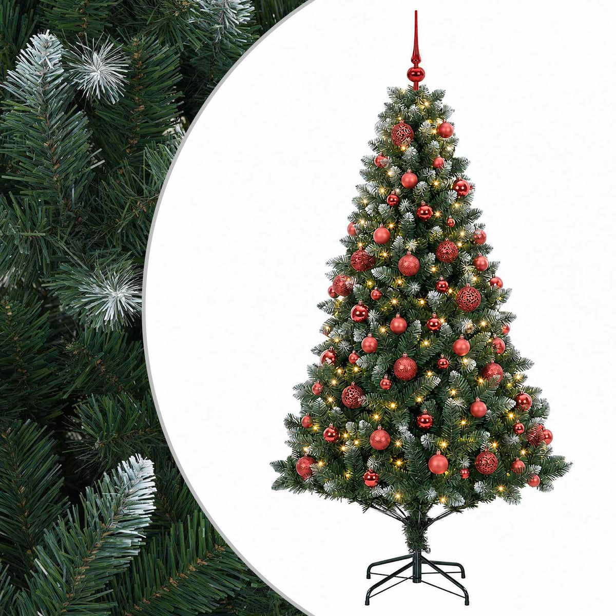 Dirbtinė Kalėdų eglutė su burbulais 240 cm 300 LED Šilta balta
