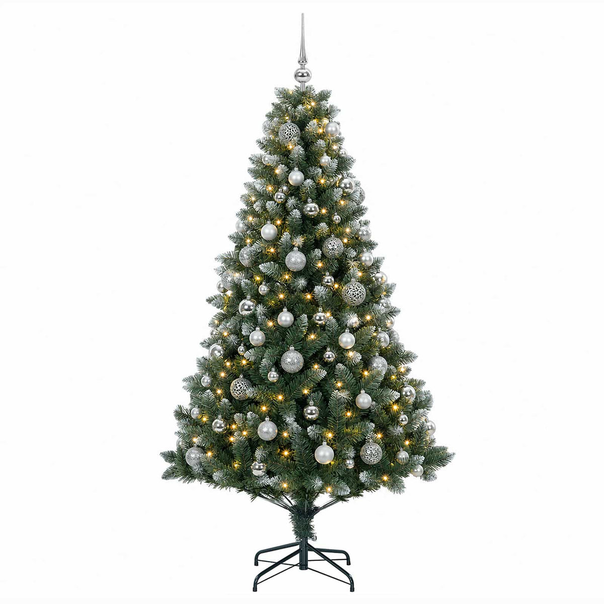 Dirbtinė Kalėdų eglutė su burbulais 180 cm 300 LED Šilta balta