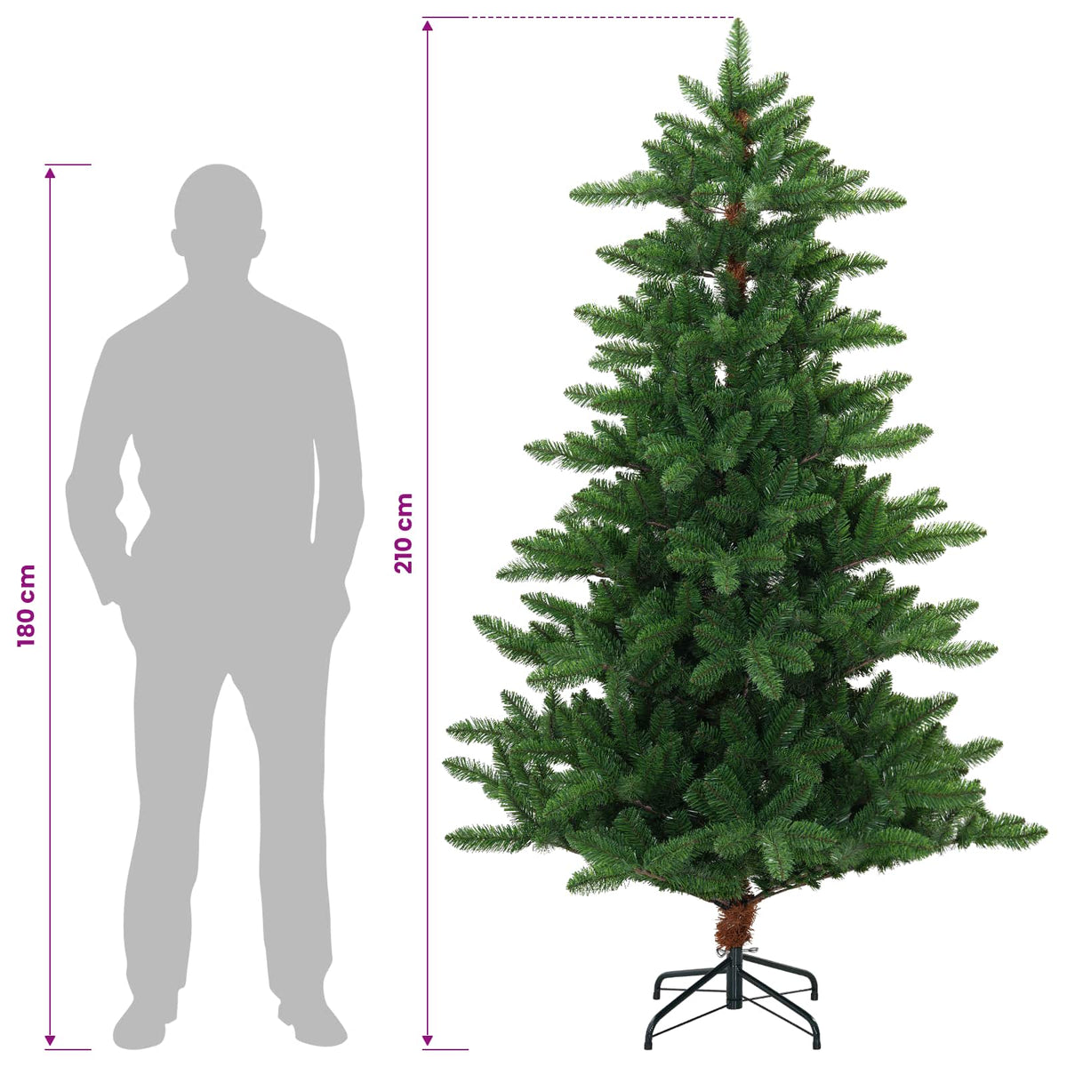 Dirbtinė Kalėdų eglutė 210 cm 300 LED Šilta balta