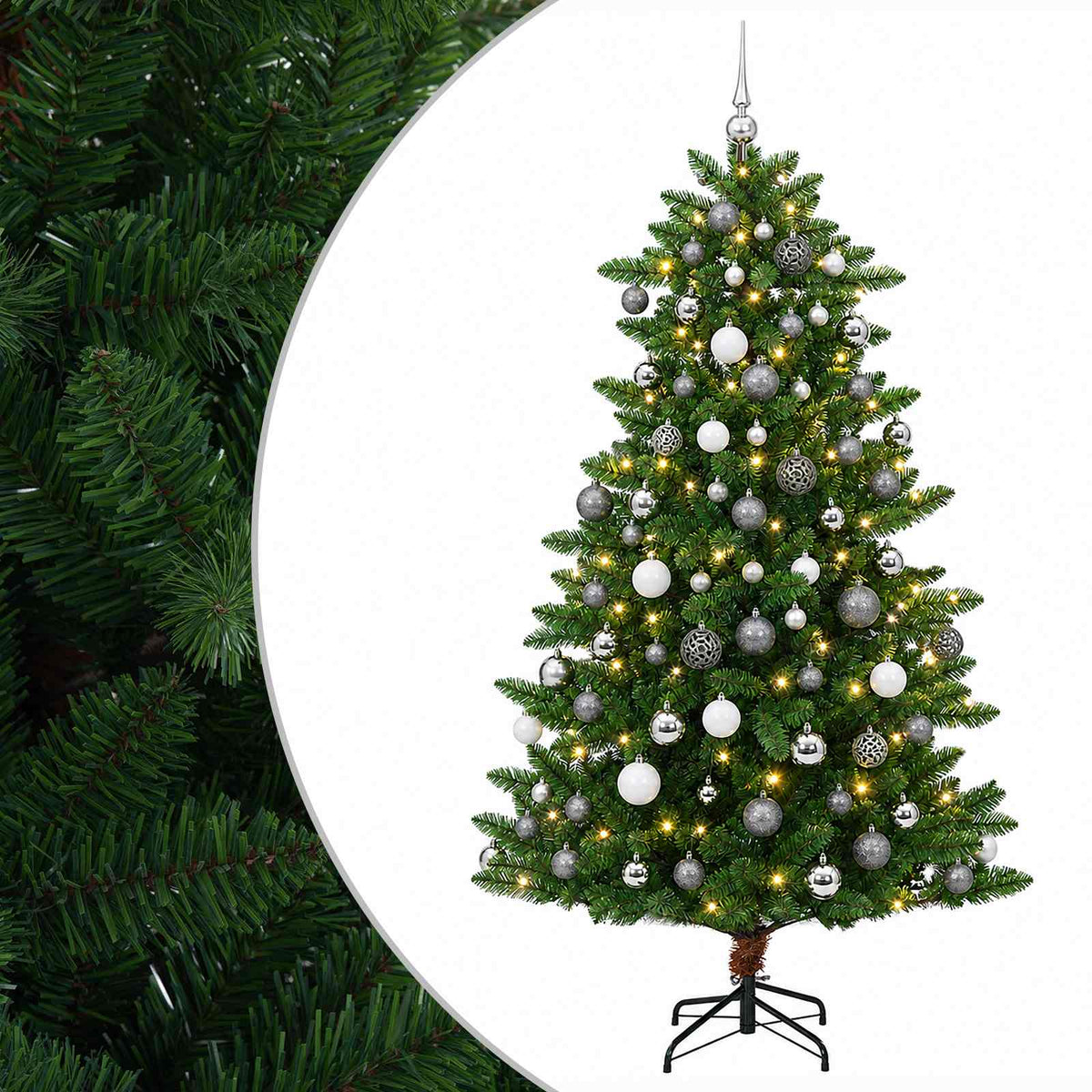 Dirbtinė Kalėdų eglutė su burbulais 210 cm 300 LED Šilta balta
