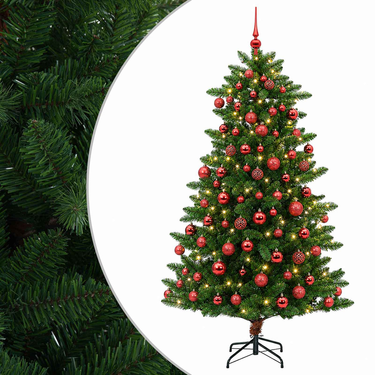 Dirbtinė Kalėdų eglutė su burbulais 240 cm 300 LED Šilta balta