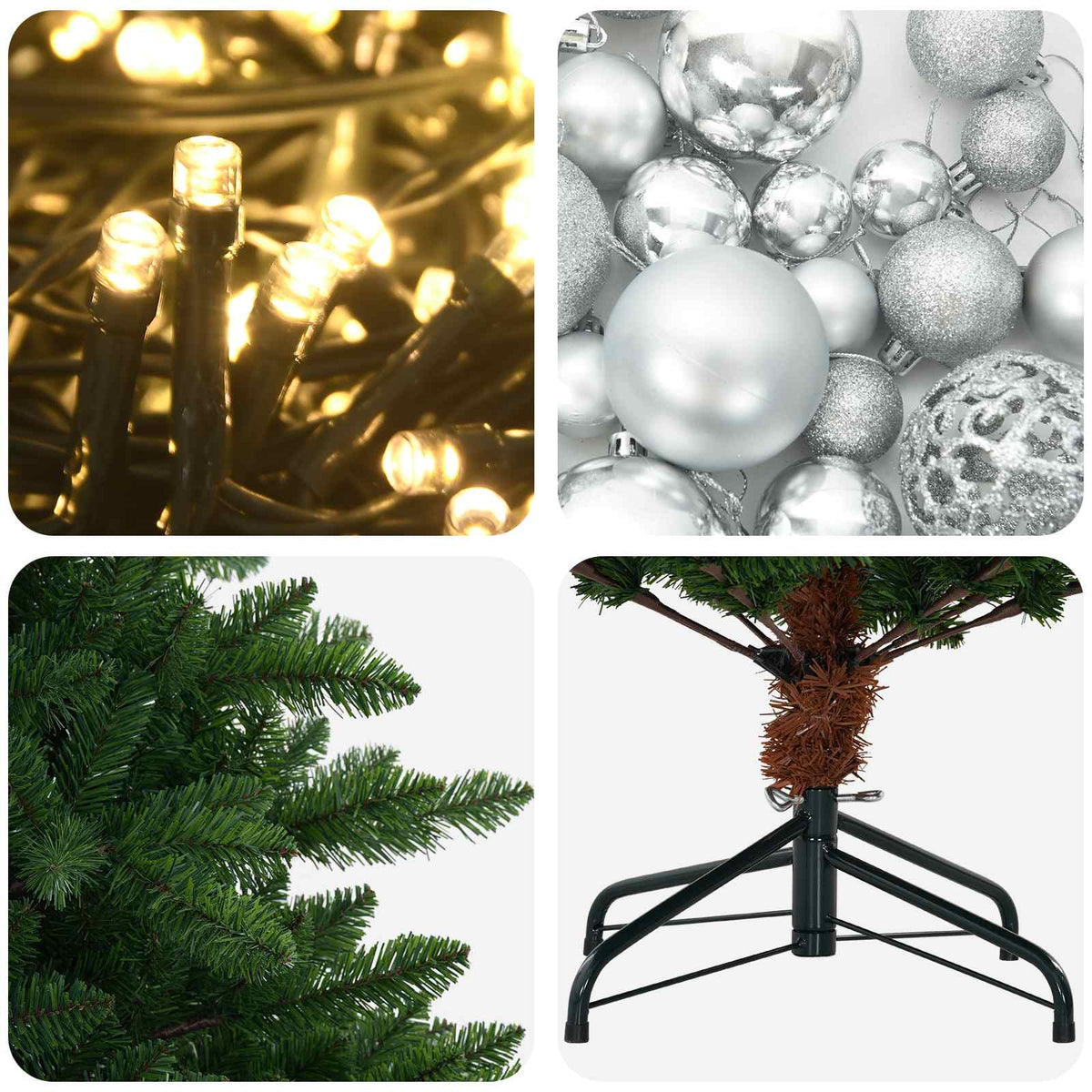 Artificial Christmas Tree with Bauble 120 cm 150 LED