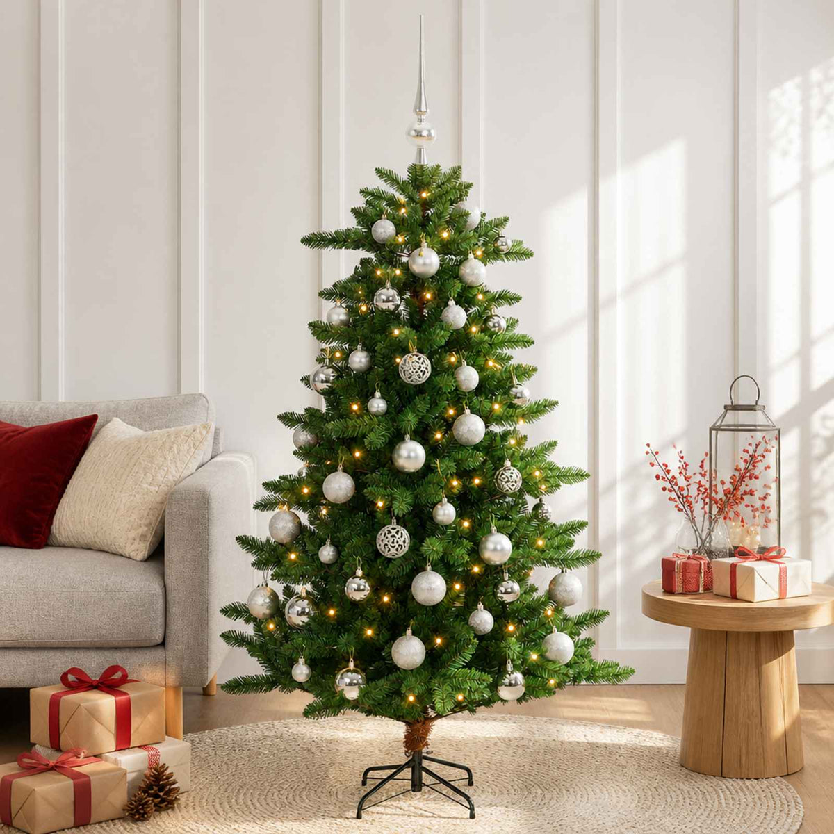 Artificial Christmas Tree with Bauble 150 cm 150 LED