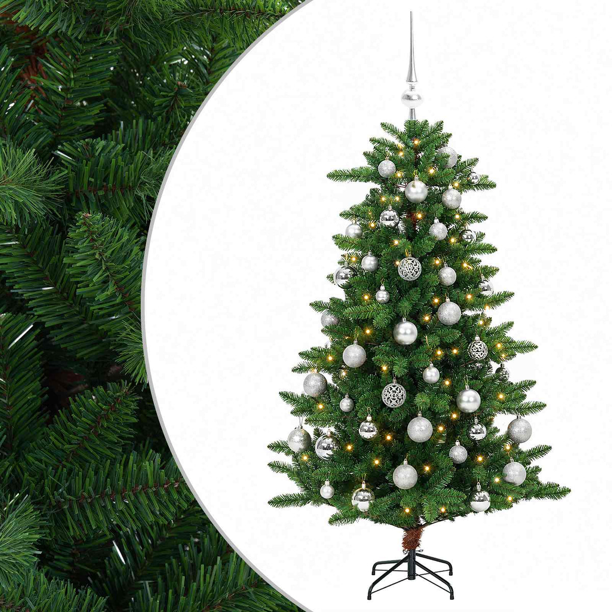 Artificial Christmas Tree with Bauble 150 cm 150 LED