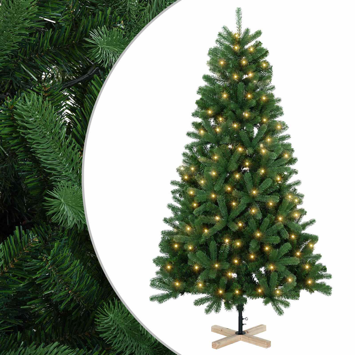 Dirbtinė Kalėdų eglutė 240 cm 300 LED Šilta balta PVC Žalia