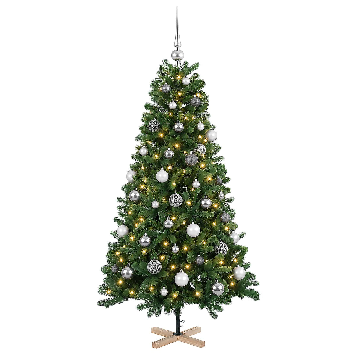Dirbtinė kalėdinė eglutė su rutuliuku 150 cm 150 LED