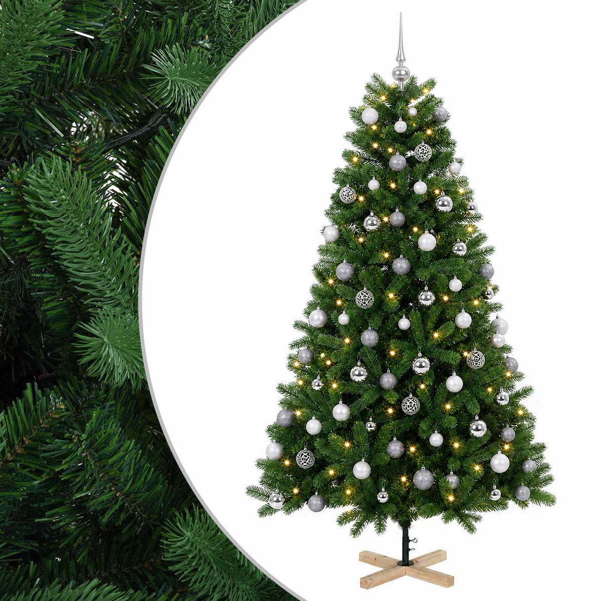 Dirbtinė kalėdinė eglutė su rutuliuku 240 cm 300 LED
