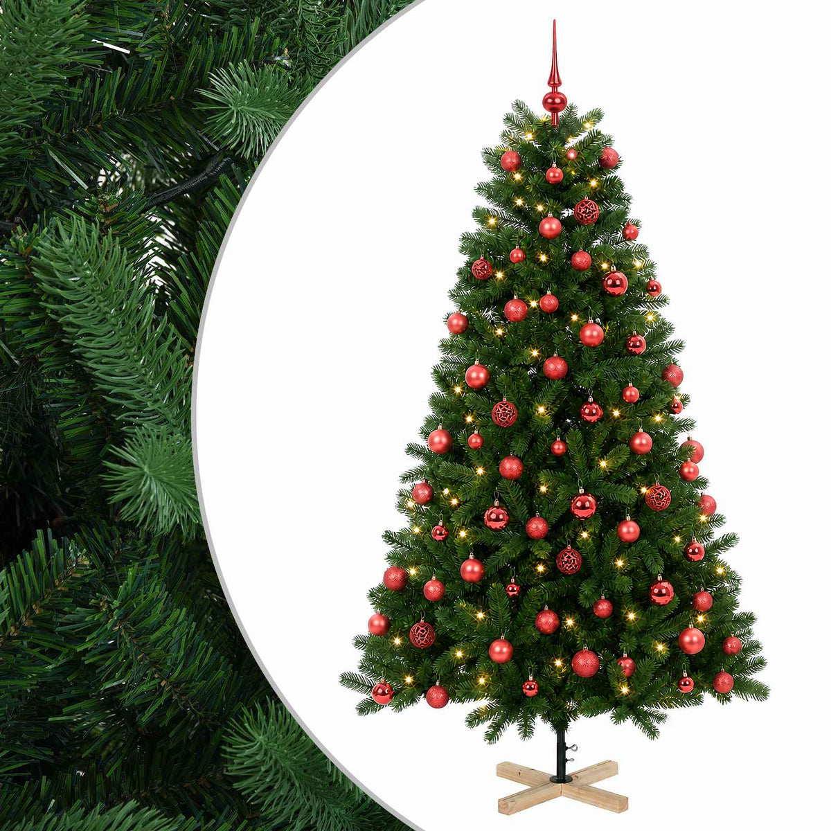 Dirbtinė kalėdinė eglutė su rutuliuku 180 cm 300 LED