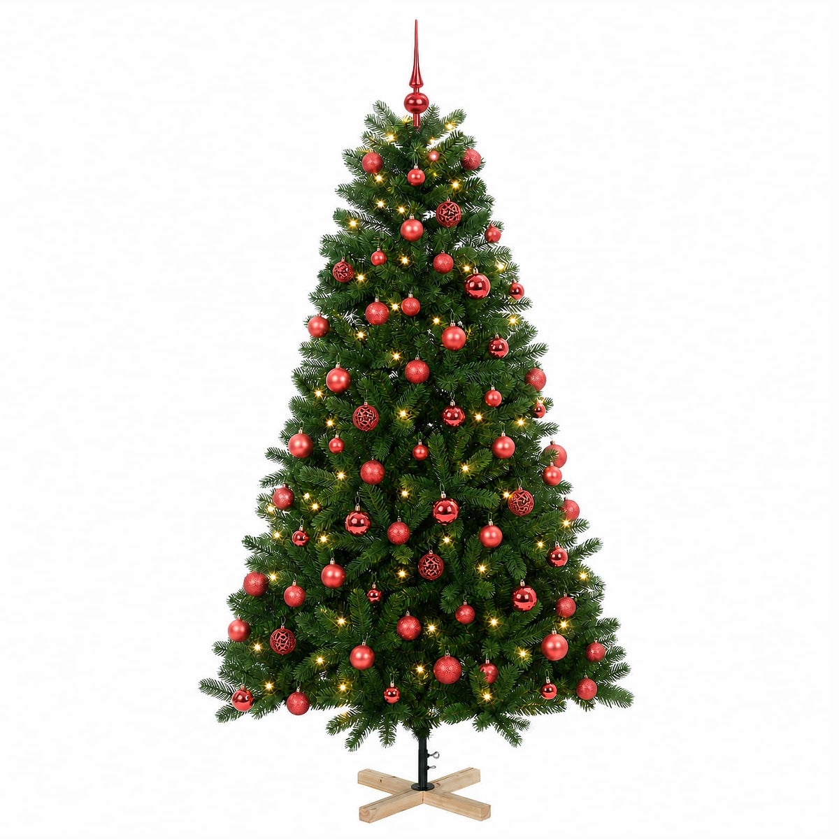 Dirbtinė kalėdinė eglutė su rutuliuku 180 cm 300 LED