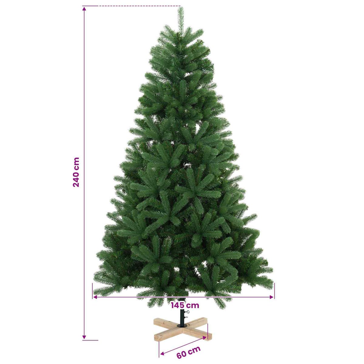 Dirbtinė kalėdinė eglutė su rutuliuku 240 cm 300 LED