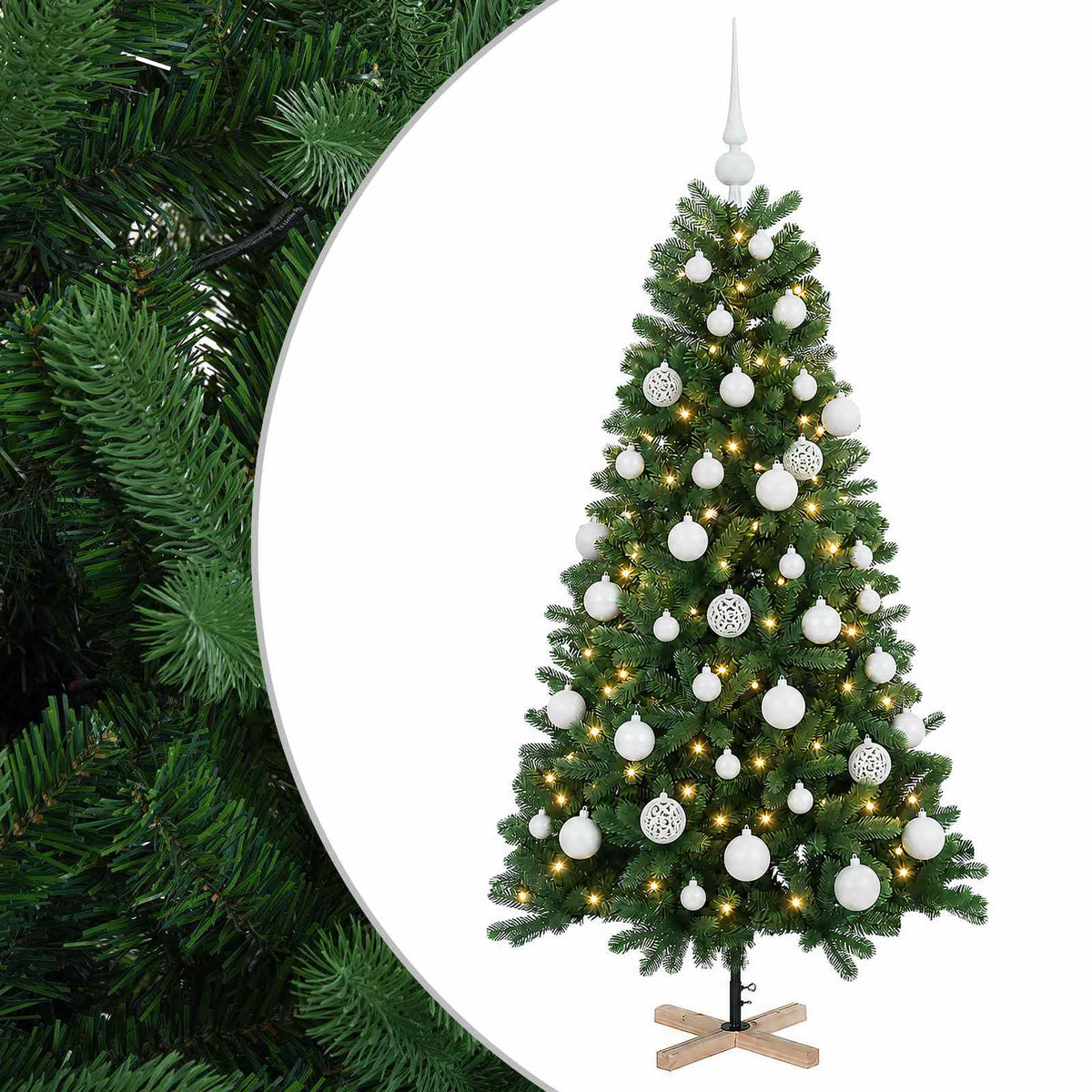 Dirbtinė kalėdinė eglutė su rutuliuku 150 cm 150 LED