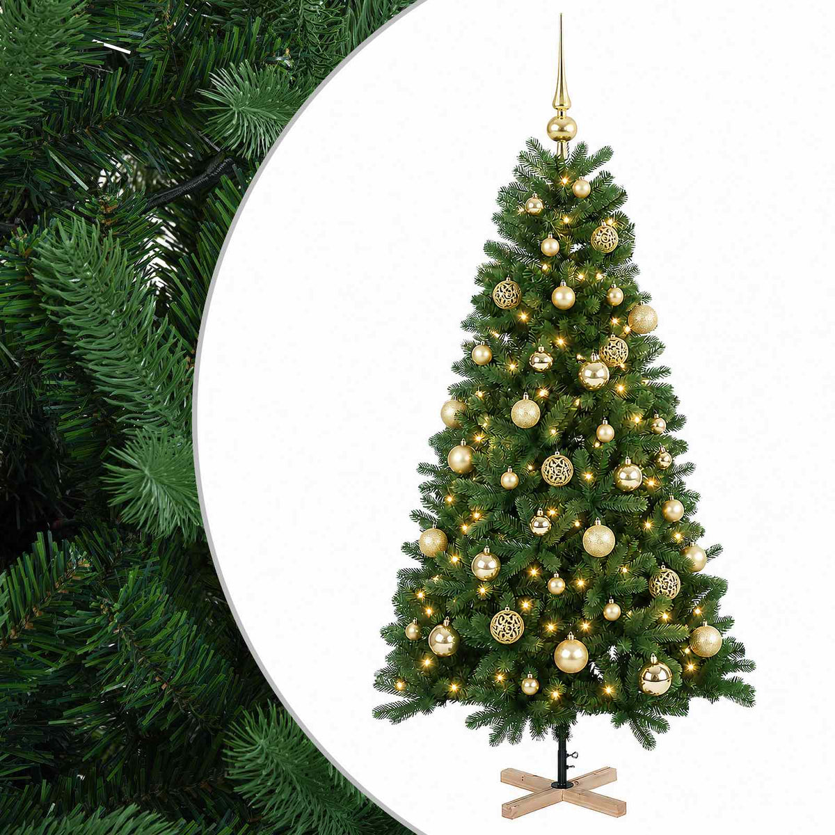 Dirbtinė kalėdinė eglutė su rutuliuku 150 cm 150 LED