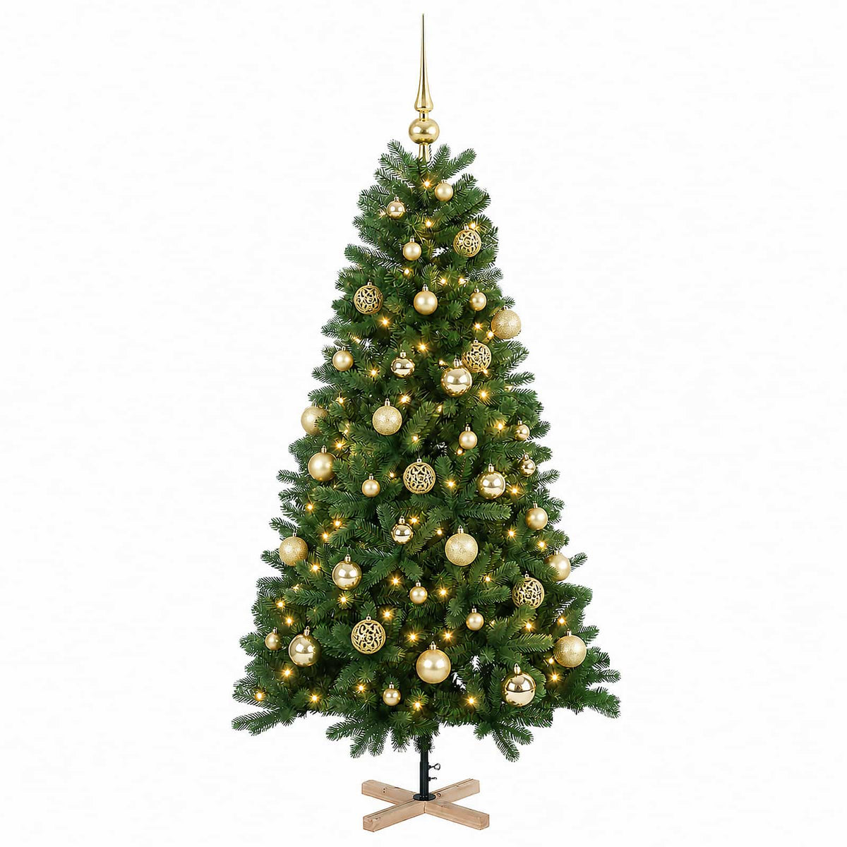 Dirbtinė kalėdinė eglutė su rutuliuku 150 cm 150 LED