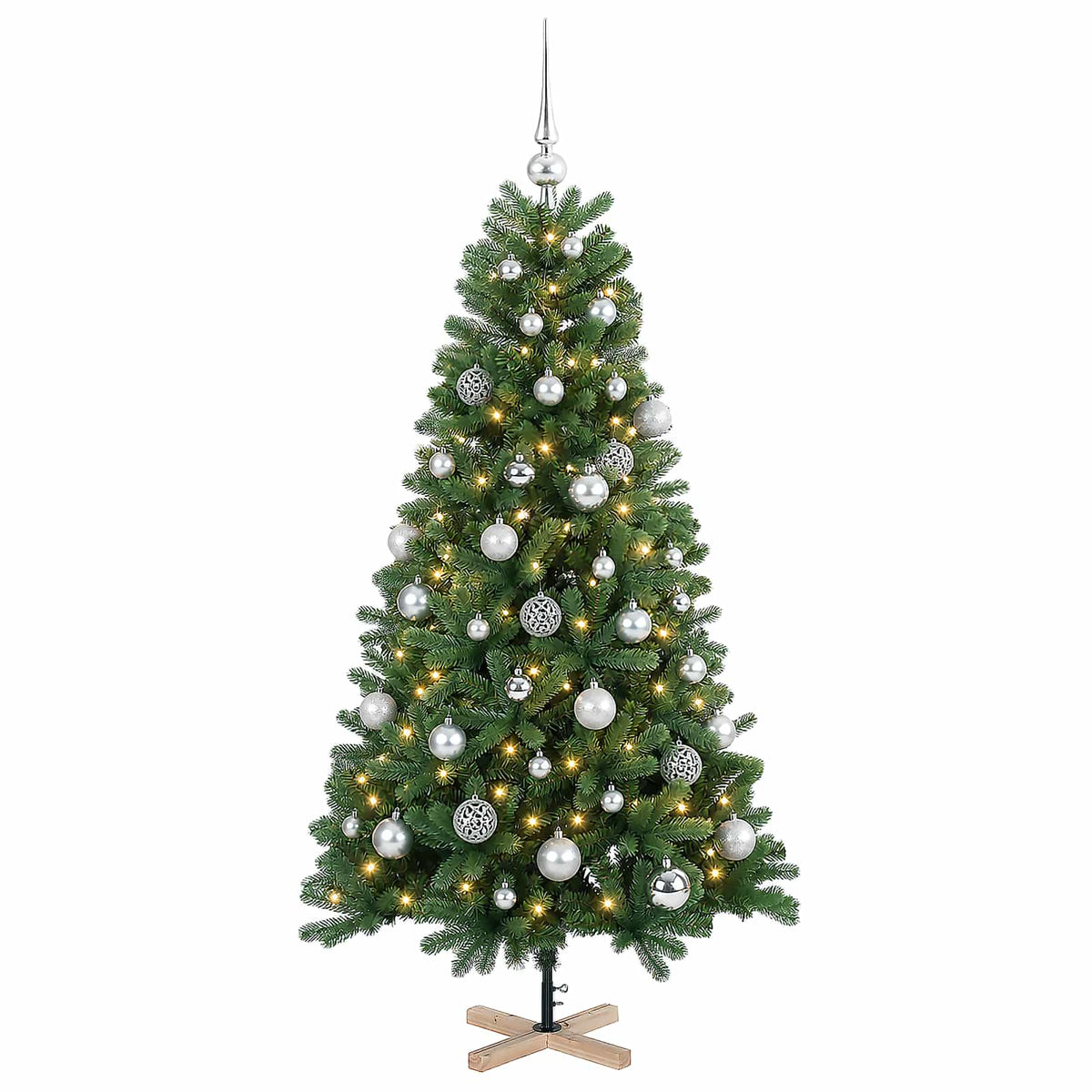 Dirbtinė kalėdinė eglutė su rutuliuku 150 cm 150 LED