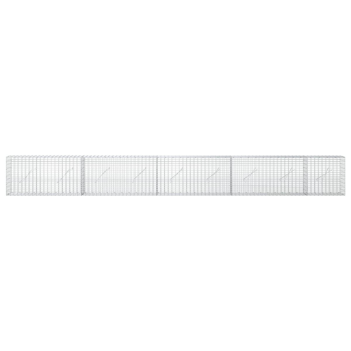 Gabionas su 3,5 mm viela ir 5x2,5 cm tinkleliu 450x10x50 cm