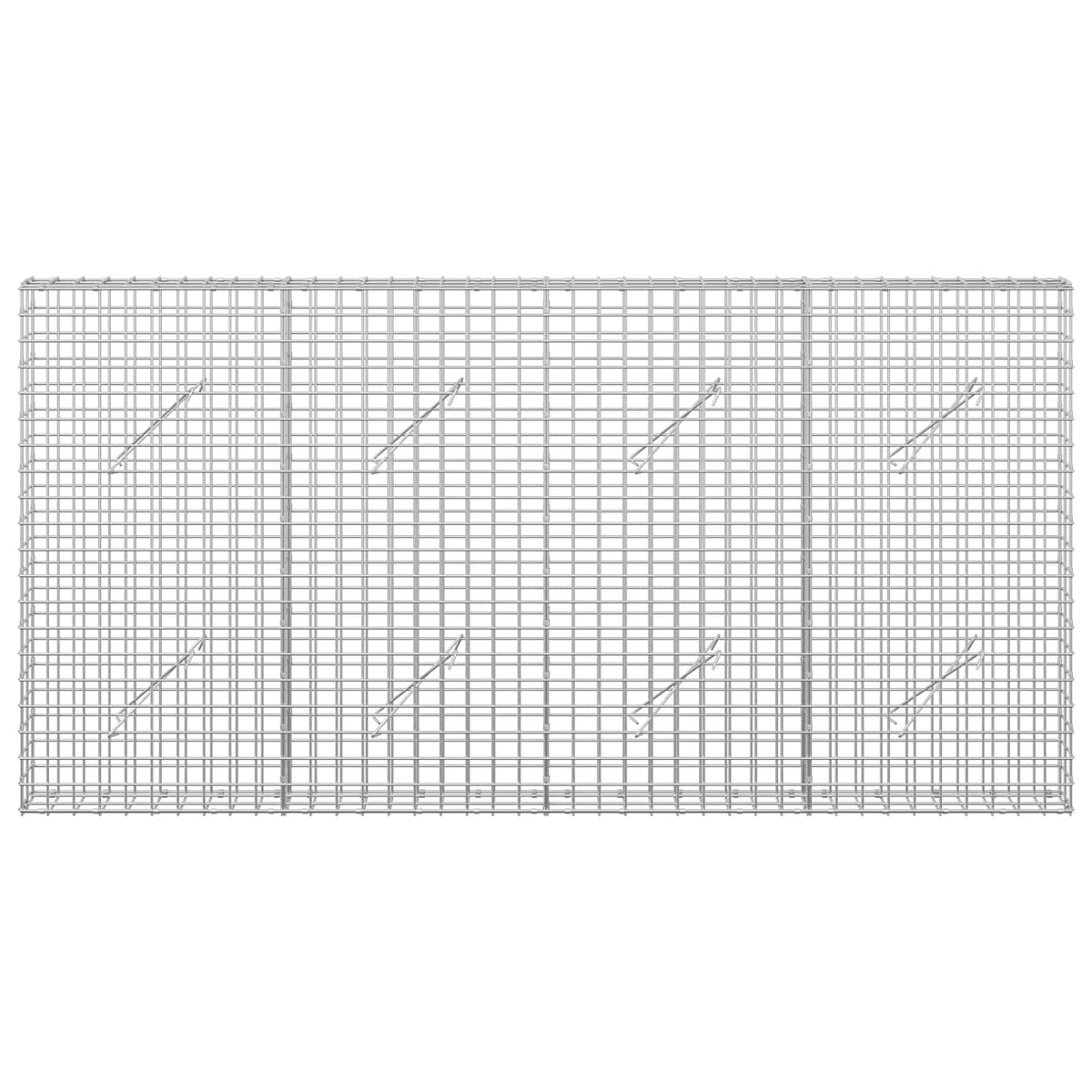 Gabionas su 3,5 mm laidu ir 5x5 cm tinkleliu 200x10x100 cm