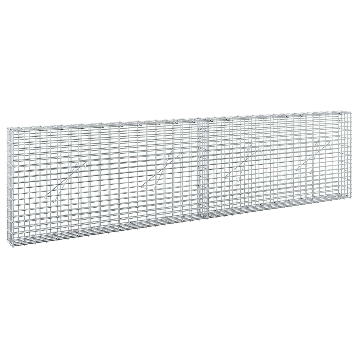 Gabionas su 5 mm viela ir 5x2,5 cm tinkleliu 200x10x50 cm