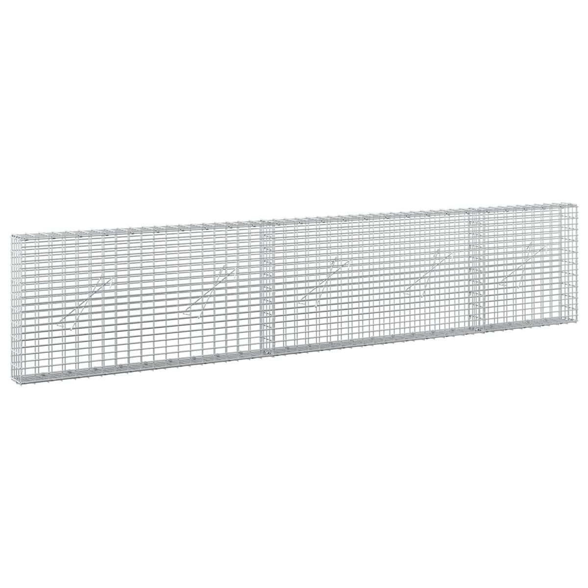 Gabionas su 5 mm viela ir 5x2,5 cm tinkleliu 250x10x50 cm
