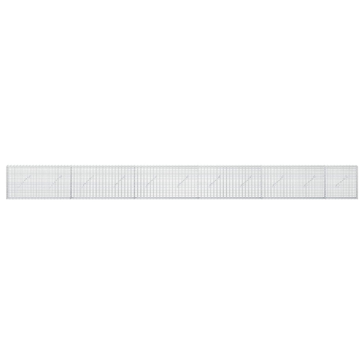 Gabionas su 5 mm viela ir 5x2,5 cm tinkleliu 550x10x50 cm