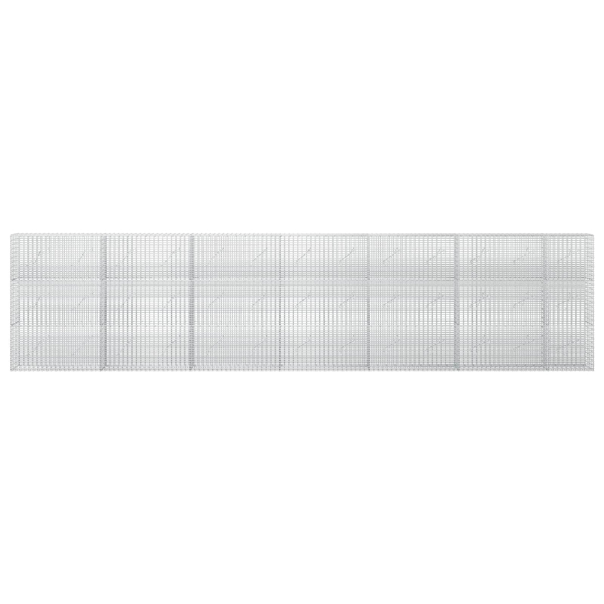 Gabionas su 5 mm viela ir 5x2,5 cm tinkleliu 650x10x150 cm
