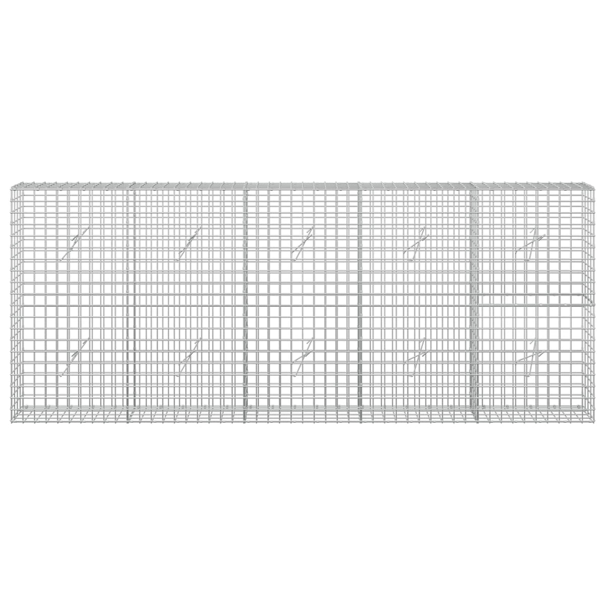 Gabionas su 5 mm viela ir 5x5 cm tinkleliu 250x20x100 cm